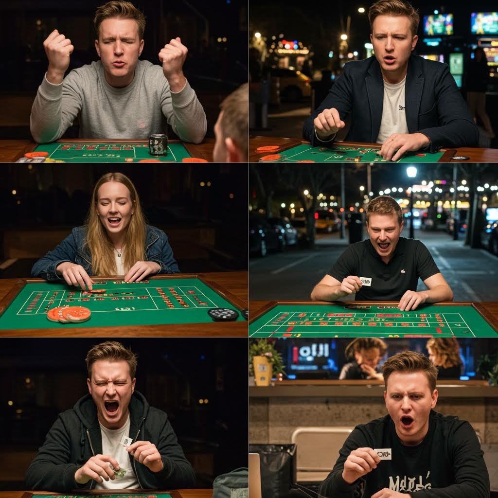 어두운 조명 아래 카지노 룰렛 테이블 중앙을 클로즈업한 사진. 붉은색, 검은색, 초록색 슬롯 번호들이 새겨진 룰렛 휠과 베팅 칩, 그리고 배경으로 흐릿하게 보이는 딜러의 손이 포착되어, 룰렛 게임에 숨겨진 미세한 영향과 원리를 탐구하는 주제를 나타냅니다.