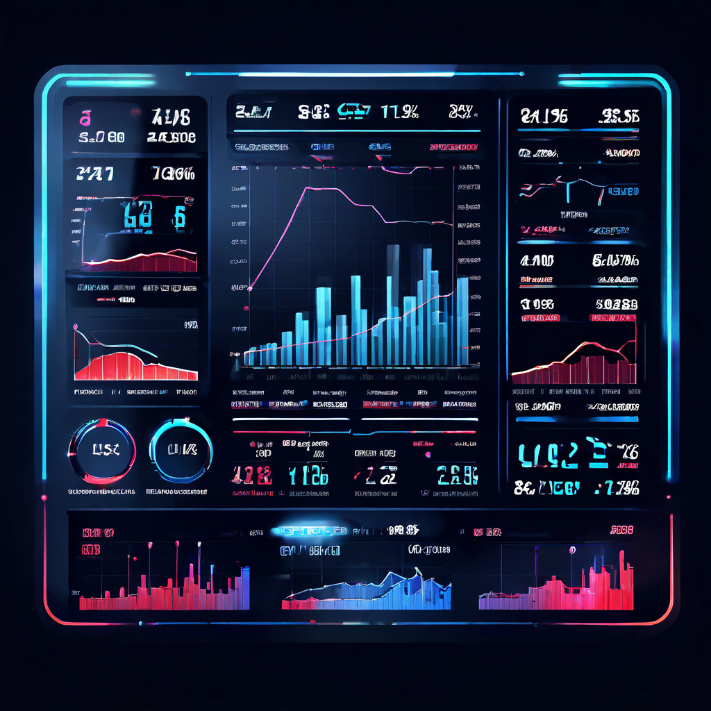 경기 템포를 보여주는 속도계와 막대 그래프가 어두운 화면에서 빛나는 하이테크 스포츠 분석 대시보드 모습이다