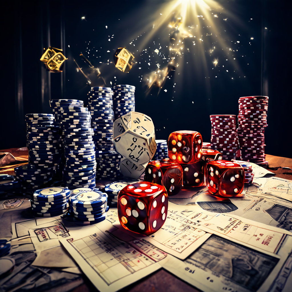 투자와 도박의 경계가 허물어지며 일확천금의 위험성을 경고하는 이미지.