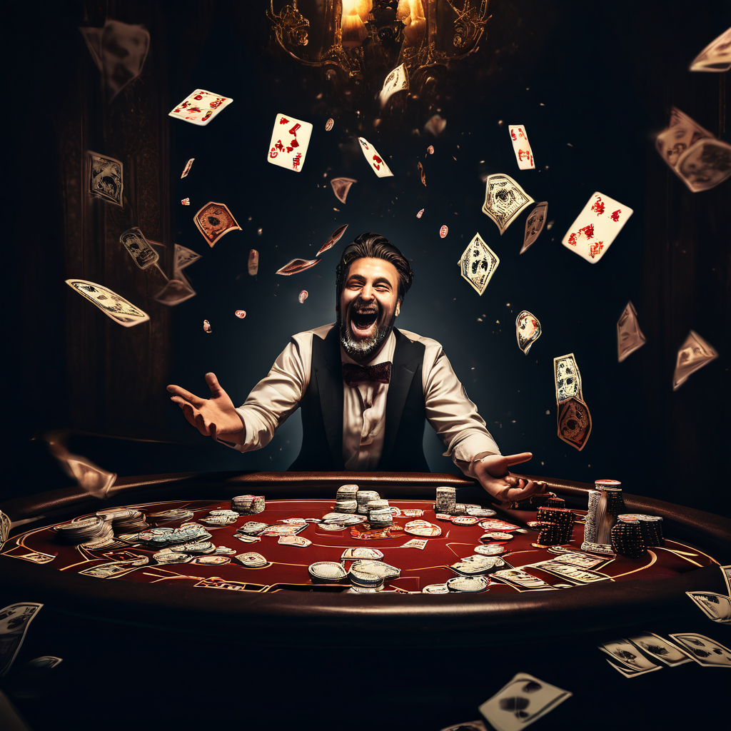 즐거움으로 시작한 게임이 위험한 도박의 길로 접어들기 시작하는 모습을 보여주는 이미지.