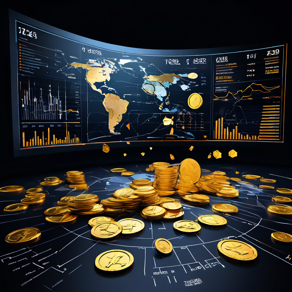 체계적이지 않은 데이터 관리 시스템의 문제점을 상징하는 깨진 대시보드 틈새로 금화가 떨어지며 발생하는 기업의 막대한 재정적 손실을 시각적으로 보여주는 이미지.