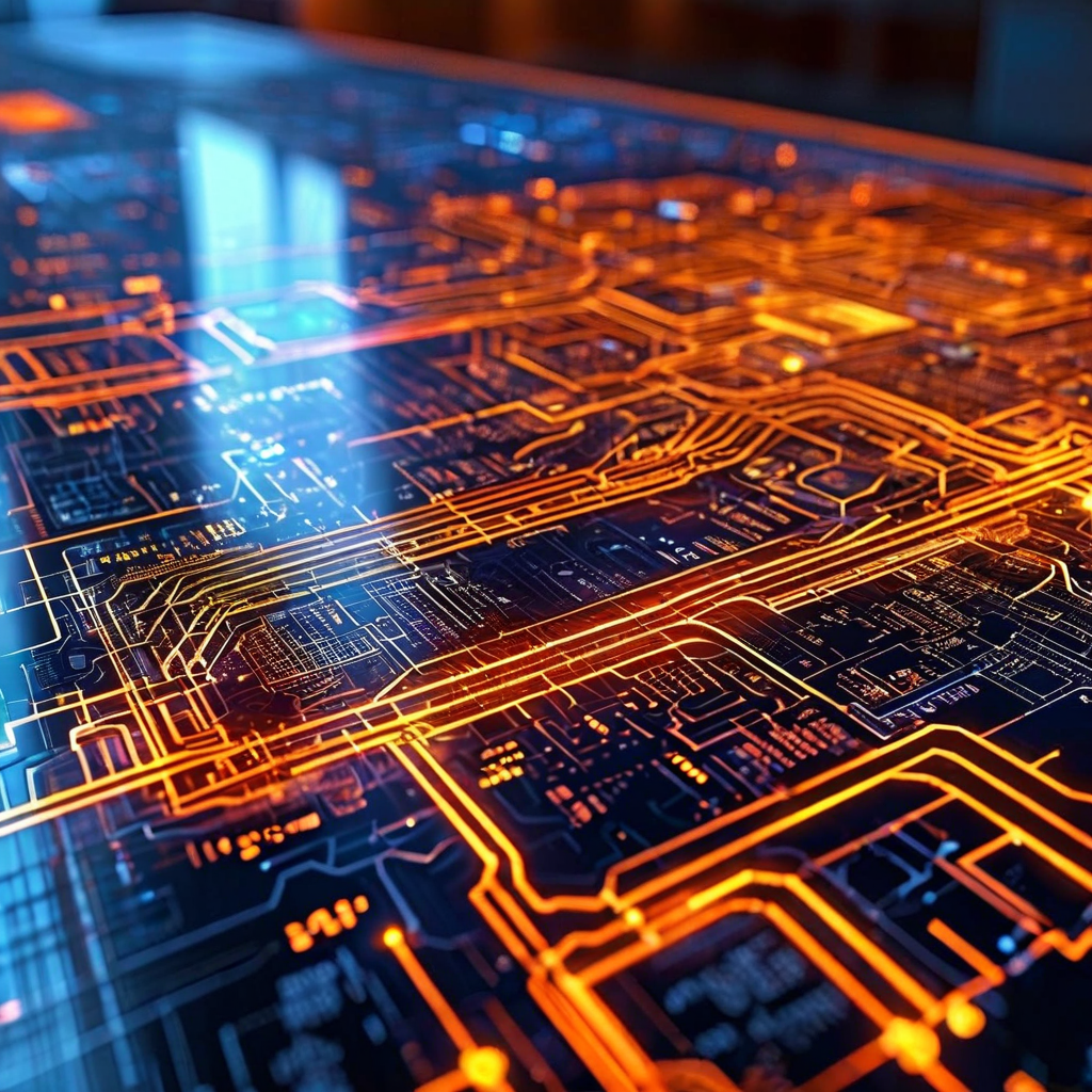 인공지능 텍스트 분석 시스템의 정교한 알고리즘과 데이터 처리 과정을 보여주는 설계도 이미지. 신경망 구조와 데이터 흐름을 시각화하여 첨단 기술의 작동 원리를 설명합니다.