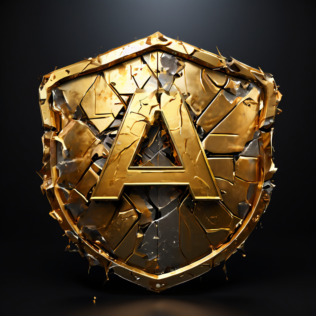 금이 가고 부서지는 A+ 등급 황금 방패 틈으로 경고 아이콘이 빛나며, 평가 시스템을 맹신하는 것의 위험성과 실용적인 한계를 상징적으로 보여주는 이미지.