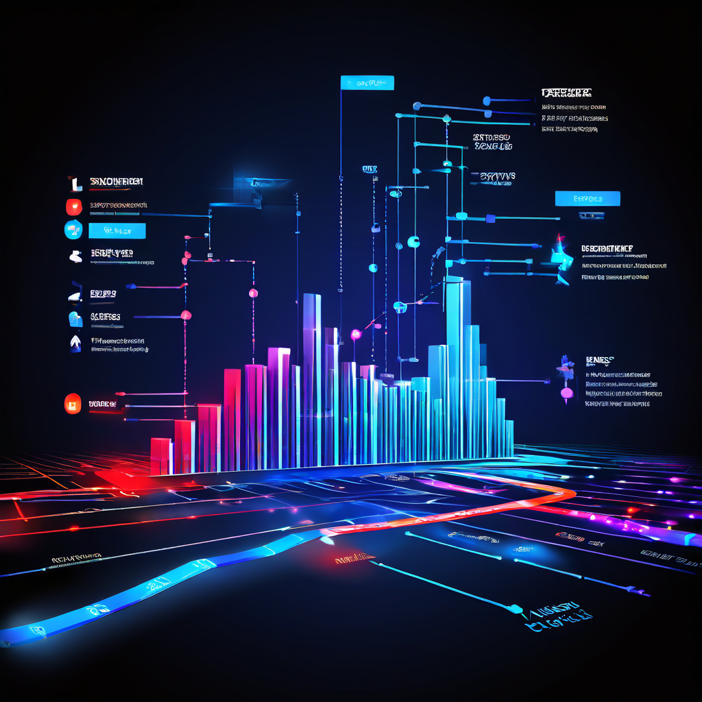 교통 데이터 분석 결과가 매출 핵심성과지표 대시보드에 실시간으로 연동되는 과정을 연결선과 함께 보여주는 개념적 흐름도 이미지입니다.