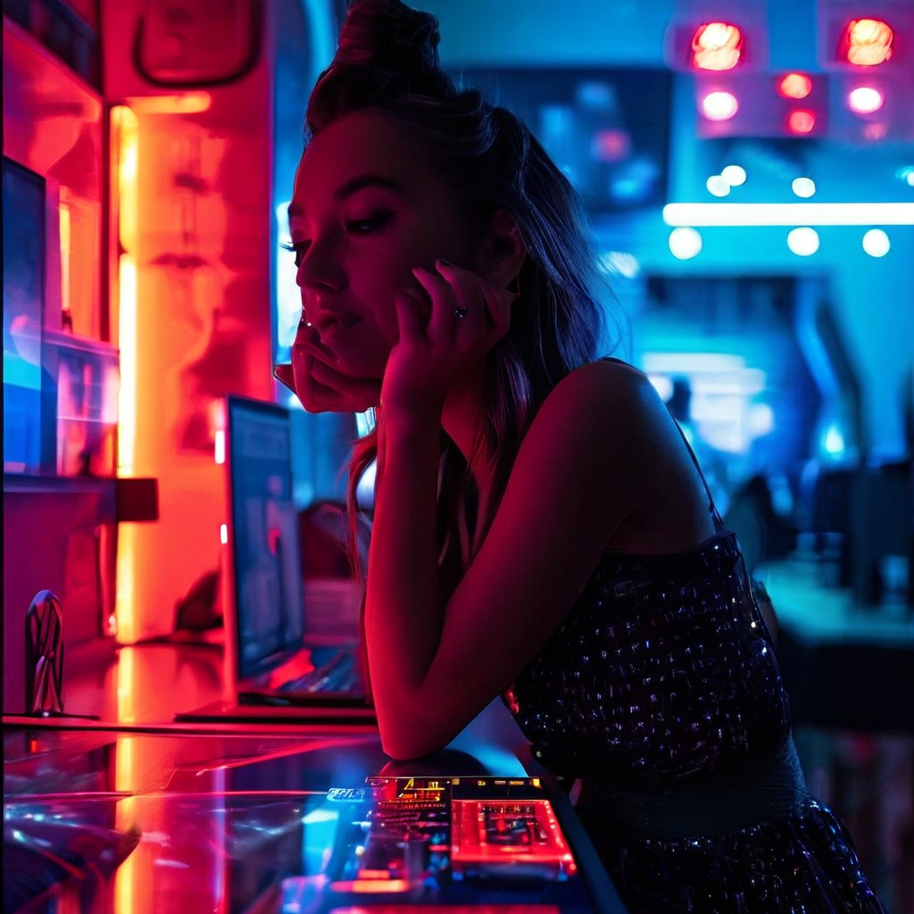 디지털 조작된 소셜미디어 게시물이 허위 당첨을 주장하며, 눈에 띄는 조작 흔적과 오류로 시청자의 순진함에 의문을 제기하는 상황을 보여주는 이미지입니다.