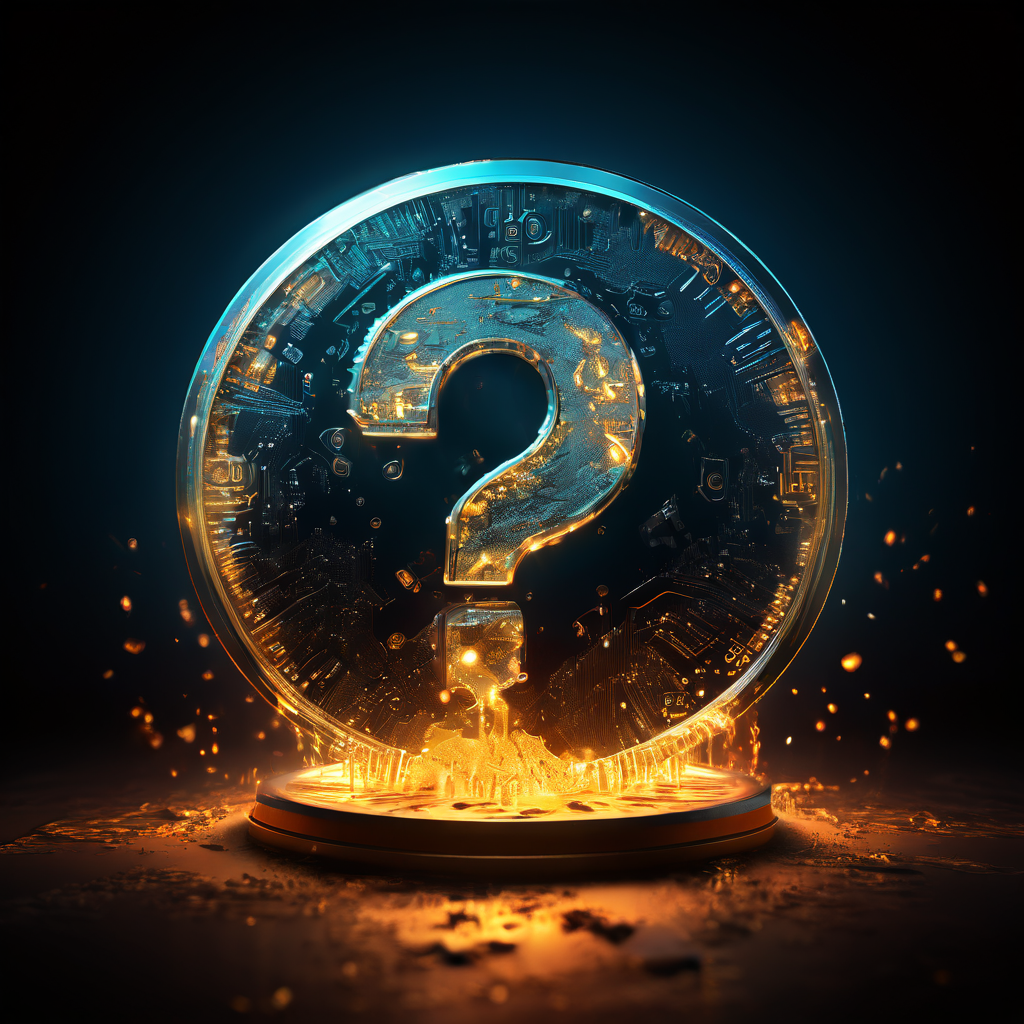 보상 포인트의 가치와 불확실성을 상징하는 빛나는 코인이 반은 실체를 유지하고 반은 디지털 먼지로 흩어지며, 그 위에 물음표가 떠 있는 개념적 이미지입니다.