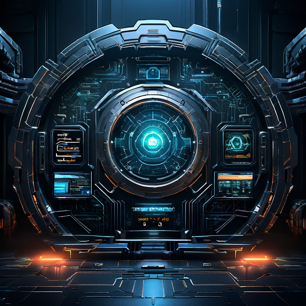 강력한 다중 보안 계층으로 둘러싸인 디지털 요새의 중심에 위치한 응답 속도 게이지를 통해 뛰어난 시스템 성능과 안정성을 시각적으로 표현한 개념도입니다.