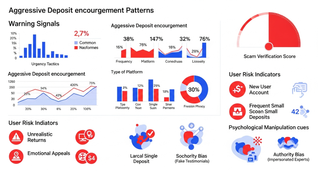 먹튀검증 데이터 기반 과도한 충전 유도 문구의 심리적 위험성 분석 인포그래픽