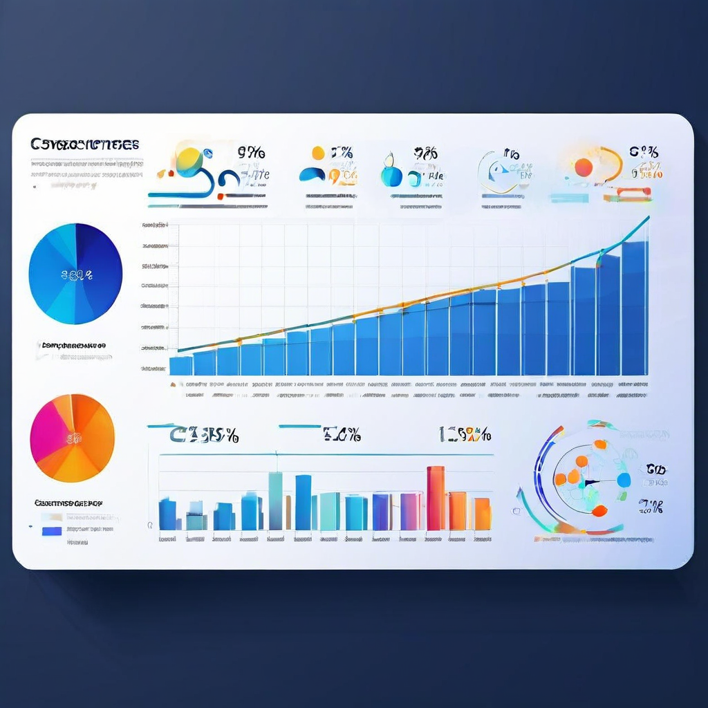 고객 서비스 성과를 평가하는 스코어카드가 객관적인 데이터 포인트로 전환되어 대시보드의 그래프와 백분율로 시각화되는 개념적 이미지입니다.