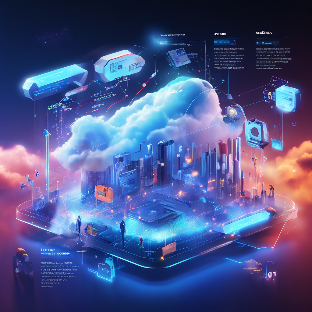 Futuristic digital platform interface with connected cloud layers and data flow, representing online sports toto match analysis.