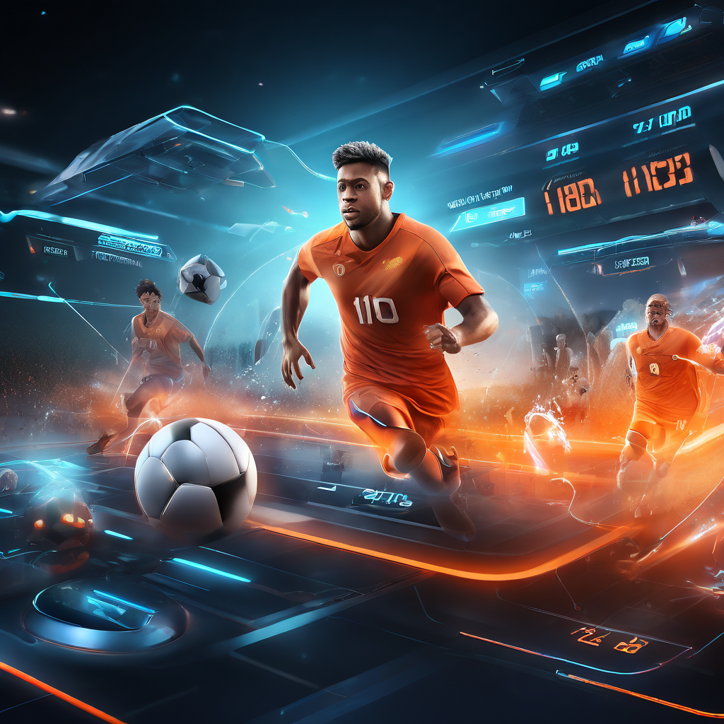 Futuristic digital interface showing layered data paths and secure in-play timing flow for an online sports toto platform.