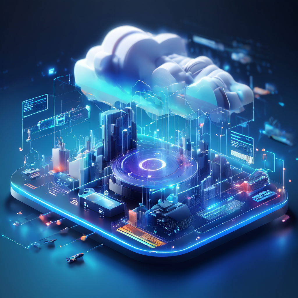 Cloud-connected data infrastructure showing secure digital workflow layers, with abstract timing indicators and synchronized...