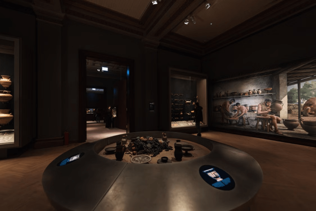 Exhibition space with themed displays and interactive attractions for visitors.